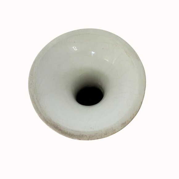 Capodimonte Bud Vase VTG Italian Dual Handles Flared Rim Applied Roses Floral - Picture 6 of 16